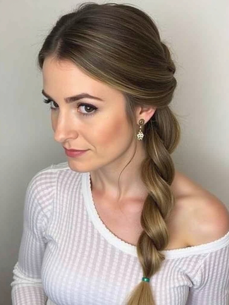 Braids Hair Styles Updo: Side Braided Updo