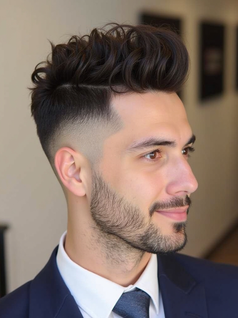 The High Top Fade Men's Hairstyle Curly Hair
