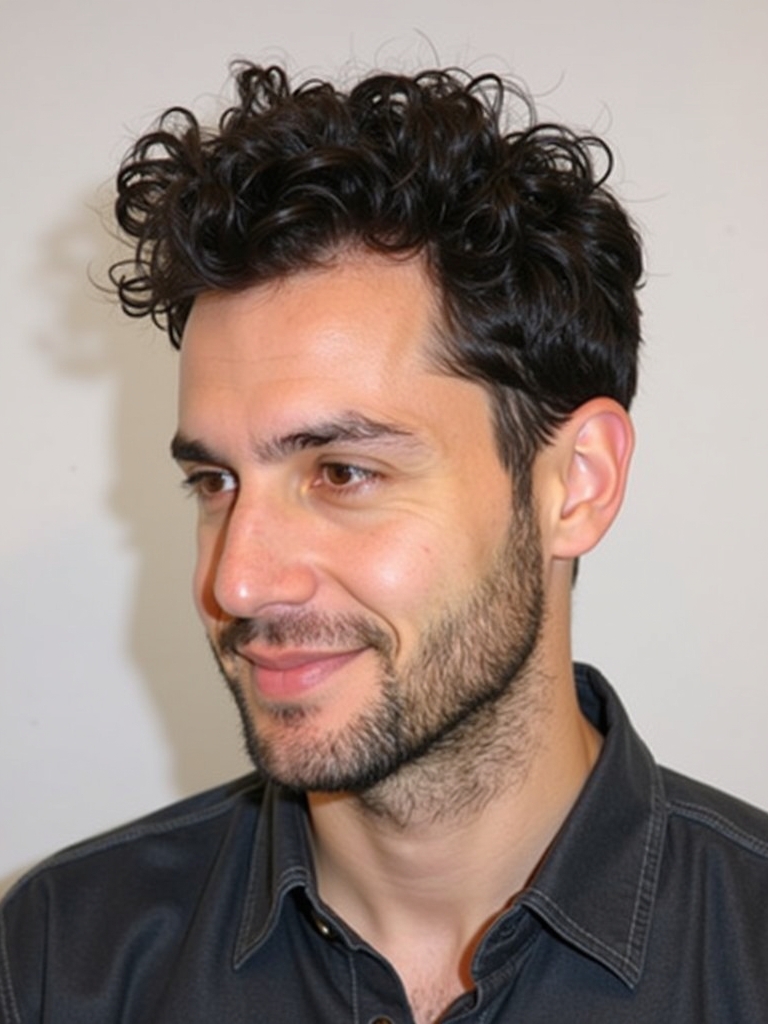 Men's Short Curly Hairstyles: The Spiky Curls