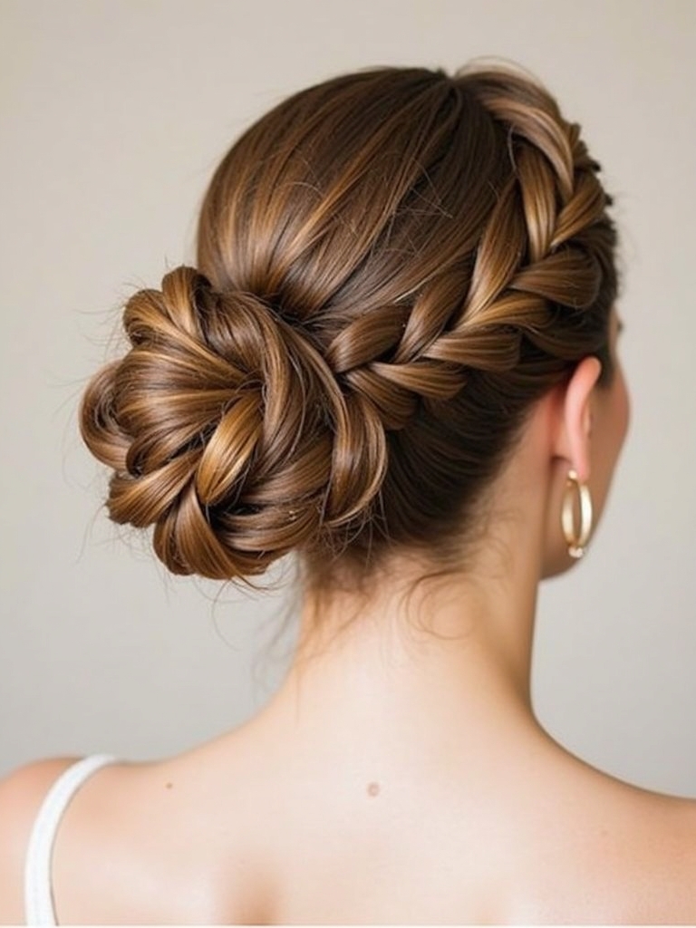Braids Hair Styles Updo: Multi-Braid Updo
