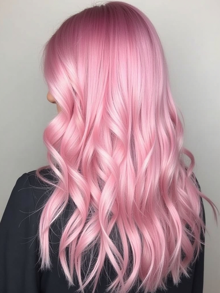 Pink Hair Color Ideas in the Back: Opal Pink Sheen