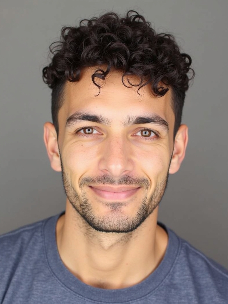 Men's Short Curly Hairstyles: The Mid Fade with Curls