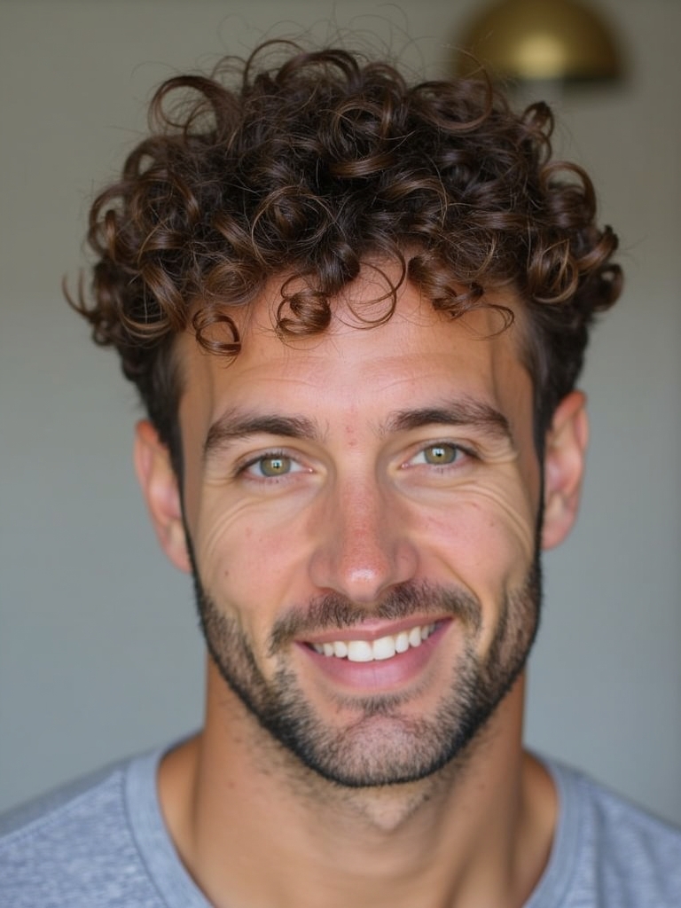 The Curly Caesar Men's Hairstyle Curly Hair