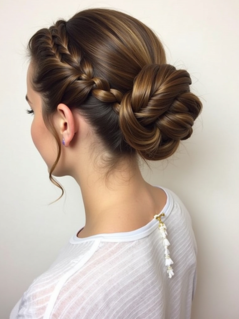 Braids Hair Styles Updo: Braided Faux Hawk Updo