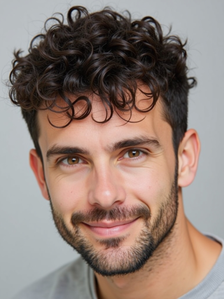 Men's Short Curly Hairstyles: The Textured Fringe
