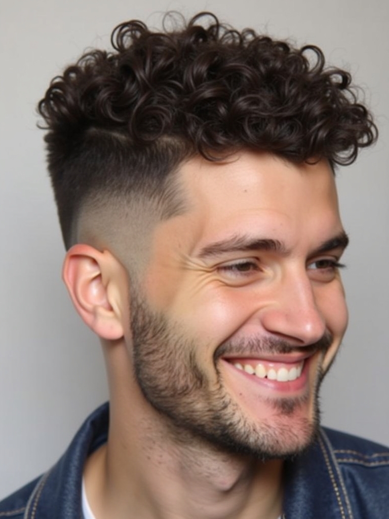 The Curly Bowl Cut Men's Hairstyle Curly Hair