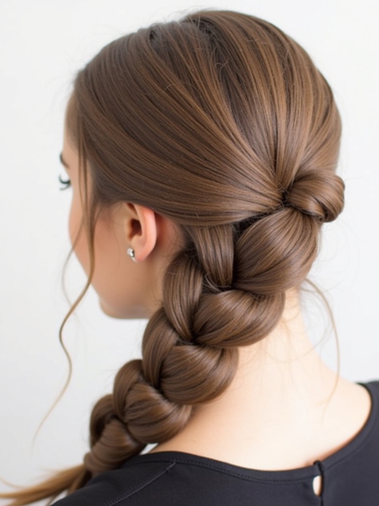 Braids Hair Styles Updo: Fishtail Braid Updo