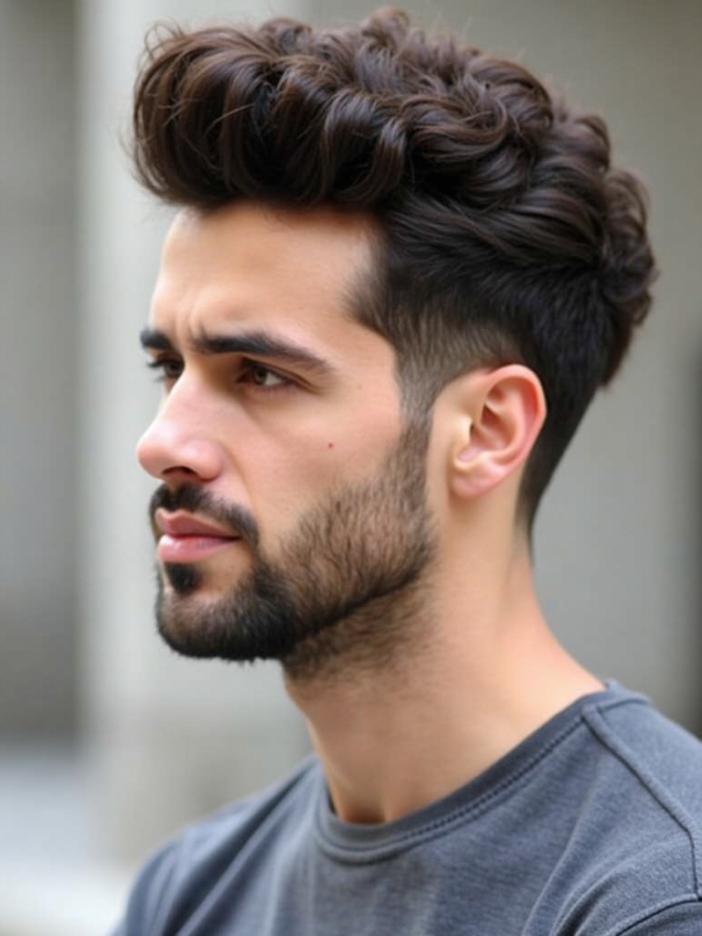 Mens Curly Hair Styles: The Textured Fringe