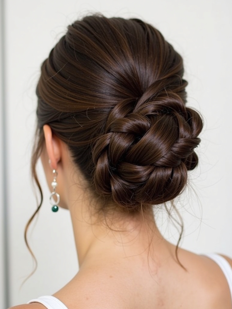Braids Hair Styles Updo: Twisted Braided Updo