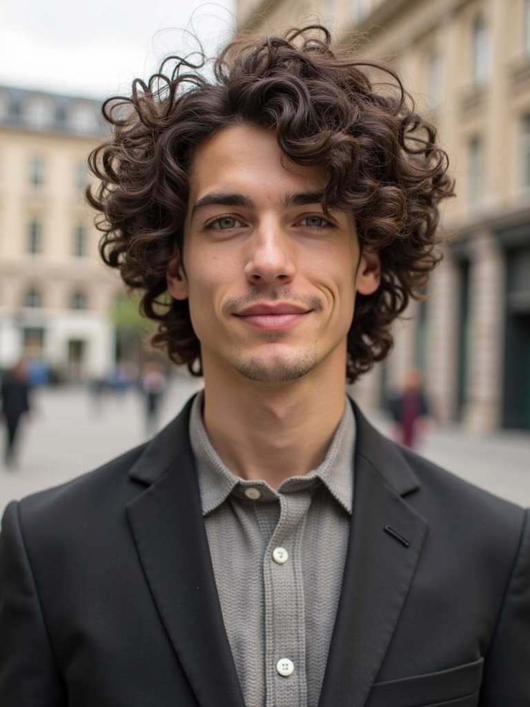 Mens Curly Hair Styles: The Slick Back with Volume