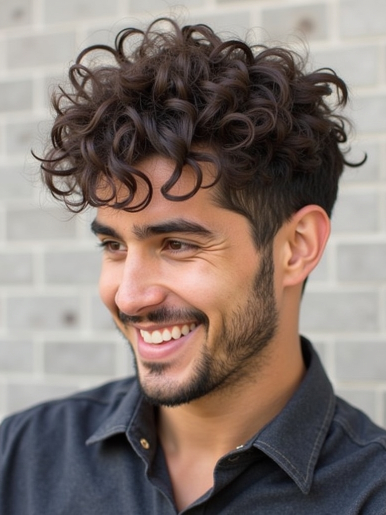 Mens Curly Hair Styles: The Afro