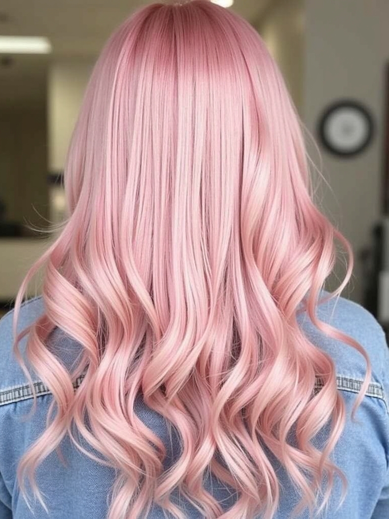 Pink Hair Color Ideas in the Back: Strawberry Blonde Underlayer