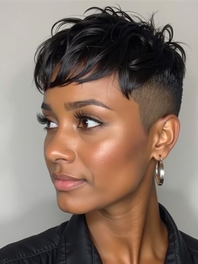 The Wet Look Short Pixie Haircuts Black Women