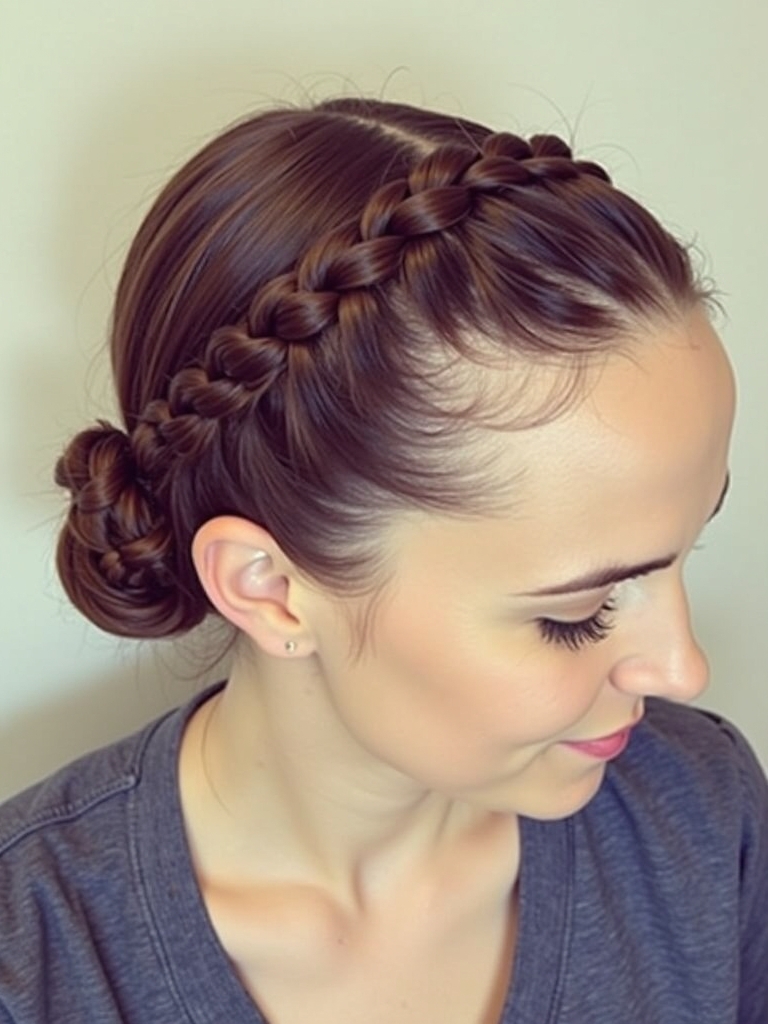 Braids Hair Styles Updo: Undercut Braided Updo