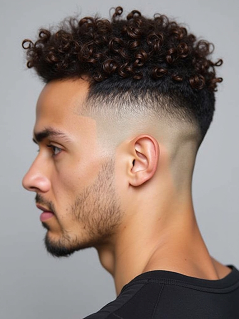 Men's Short Curly Hairstyles: The Messy Quiff
