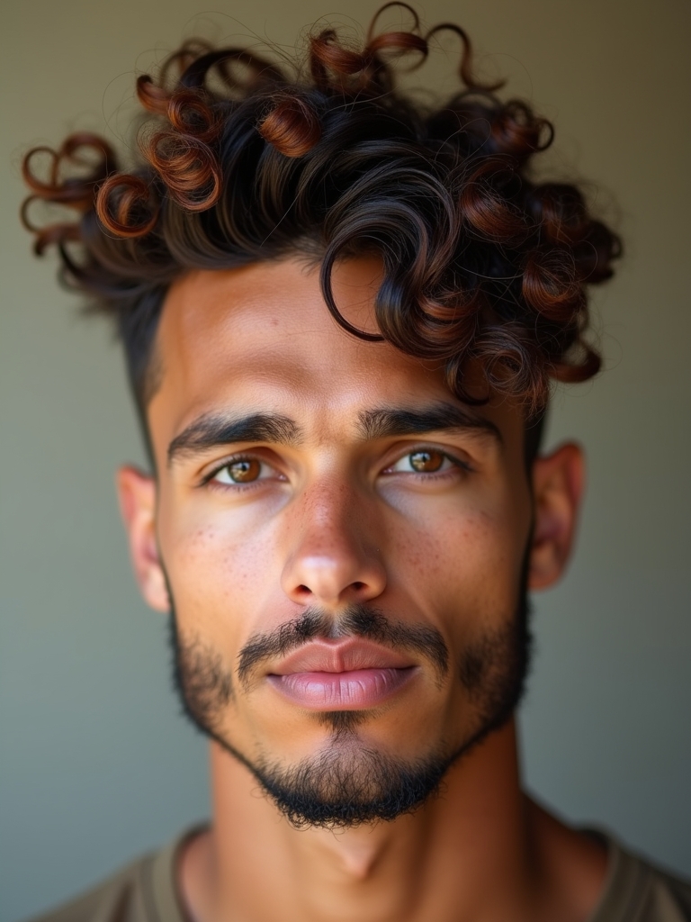 The Curly Spiky Top Men's Hairstyle Curly Hair