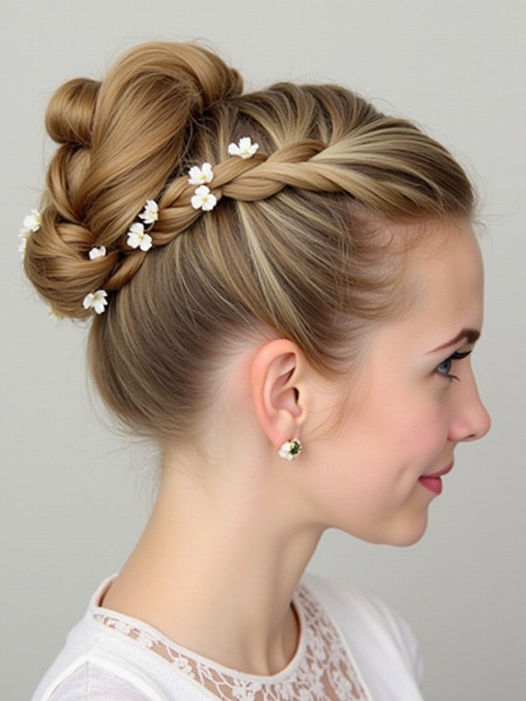 Braids Hair Styles Updo: Braided Rose Updo
