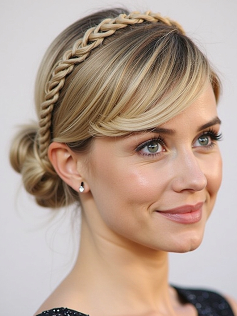 Braids Hair Styles Updo: Headband Braid Updo