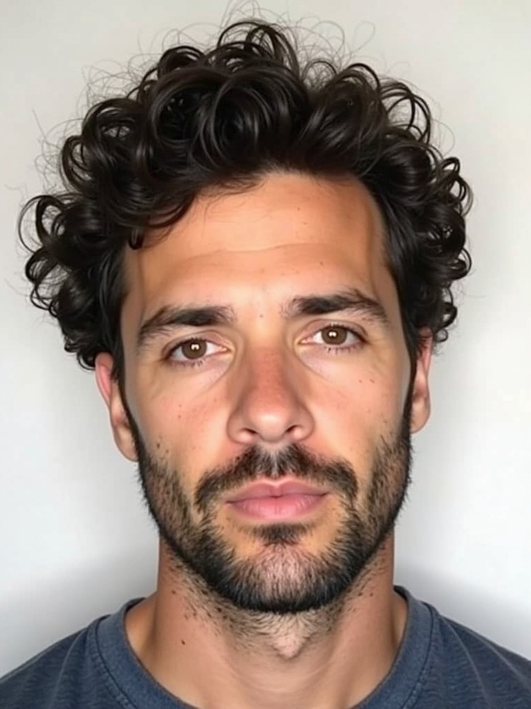 Mens Curly Hair Styles: The Long Layers with Fringe