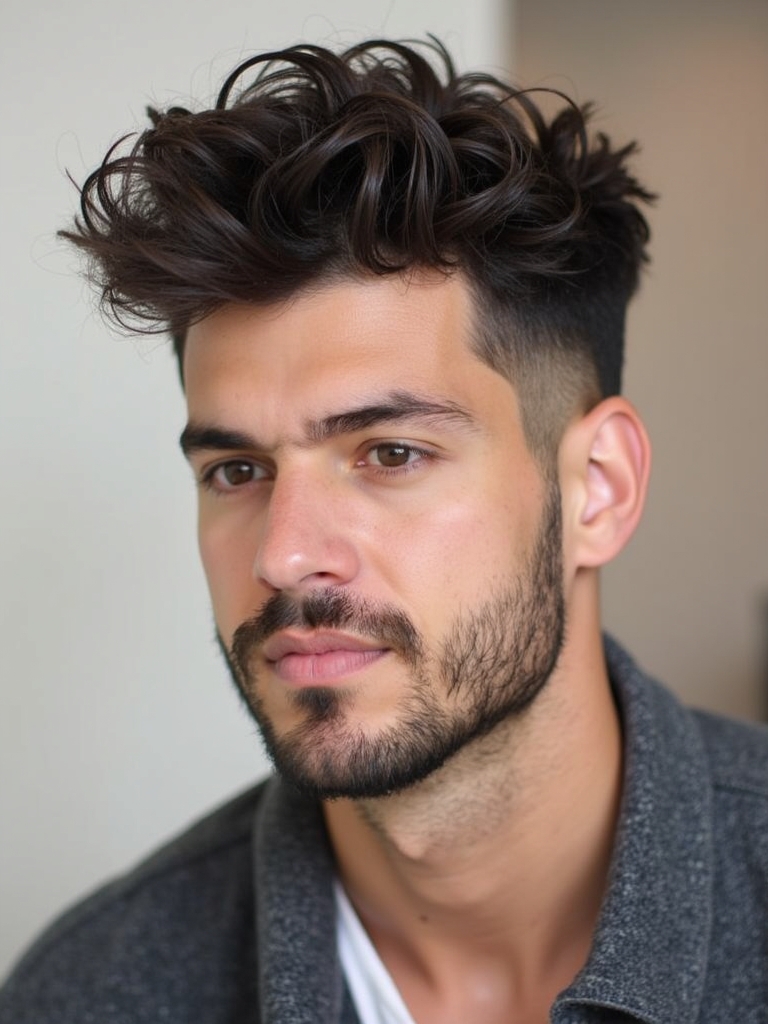 The Textured Quiff Men's Hairstyle Curly Hair