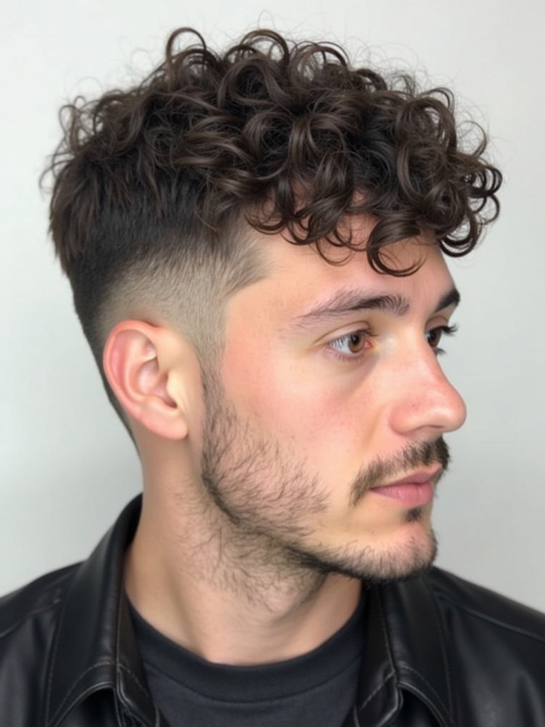 Men's Short Curly Hairstyles: The Modern Pompadour