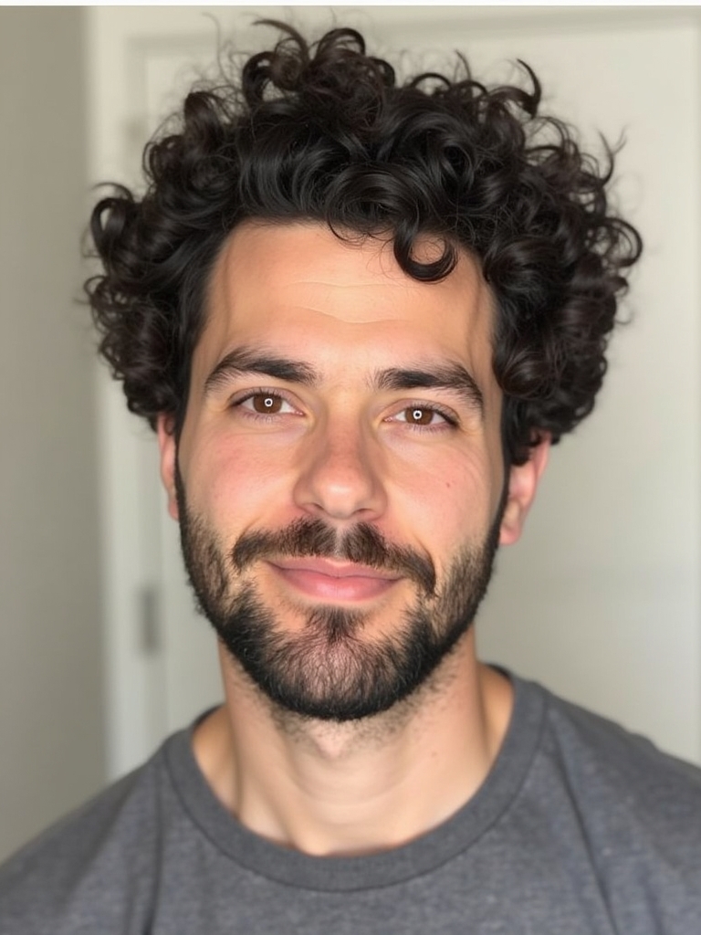 The Curly Beach Waves Men's Hairstyle Curly Hair