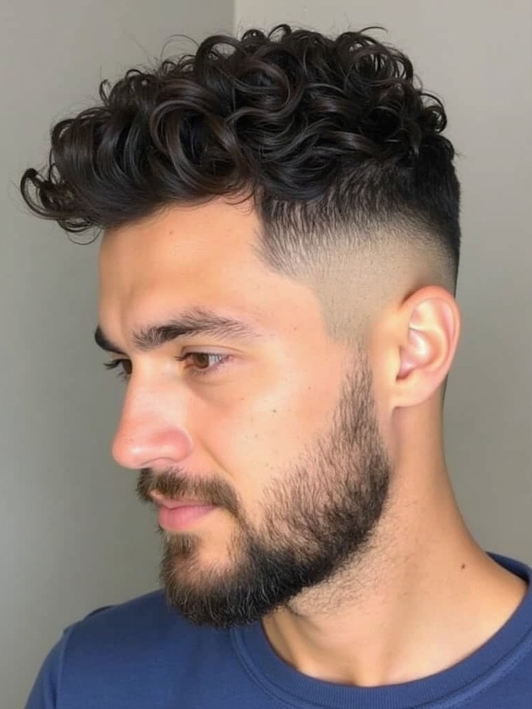 Mens Curly Hair Styles: The Bowl Cut with Texture