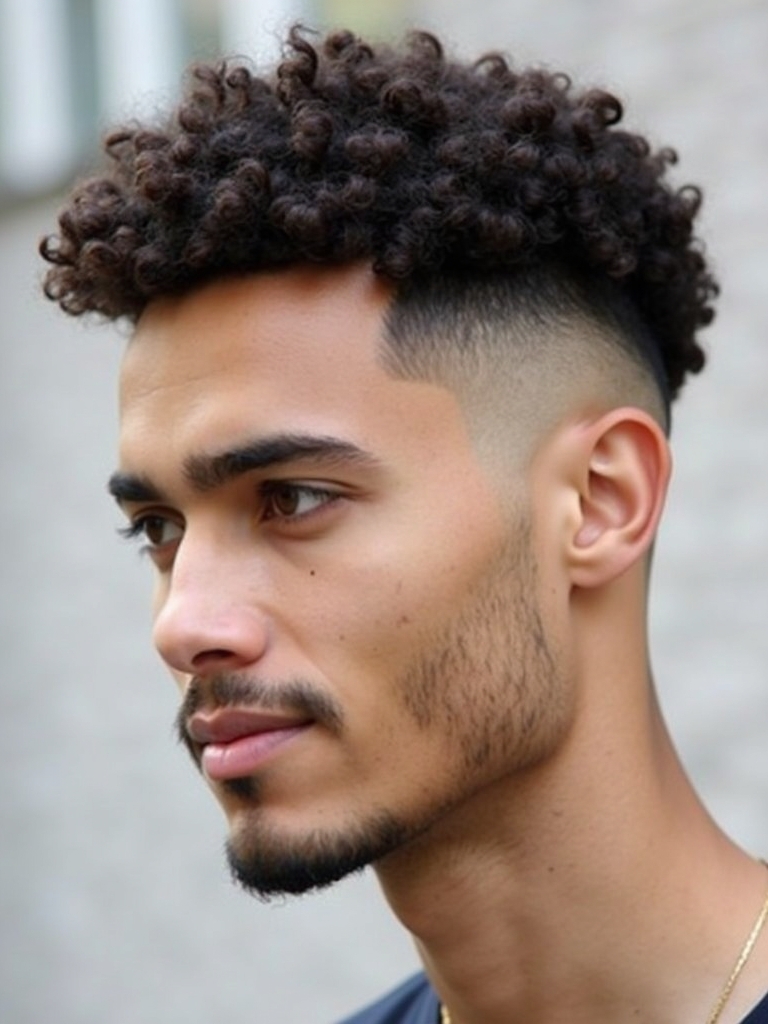 Men's Short Curly Hairstyles: The Classic Taper