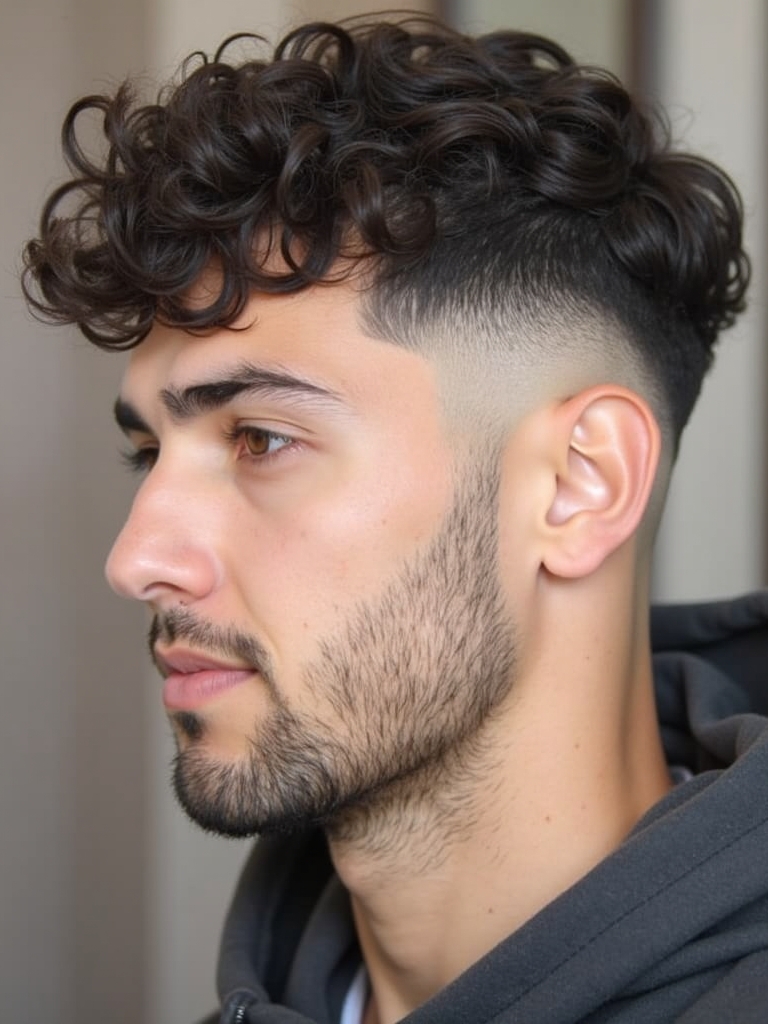 The Taper Fade Men's Hairstyle Curly Hair
