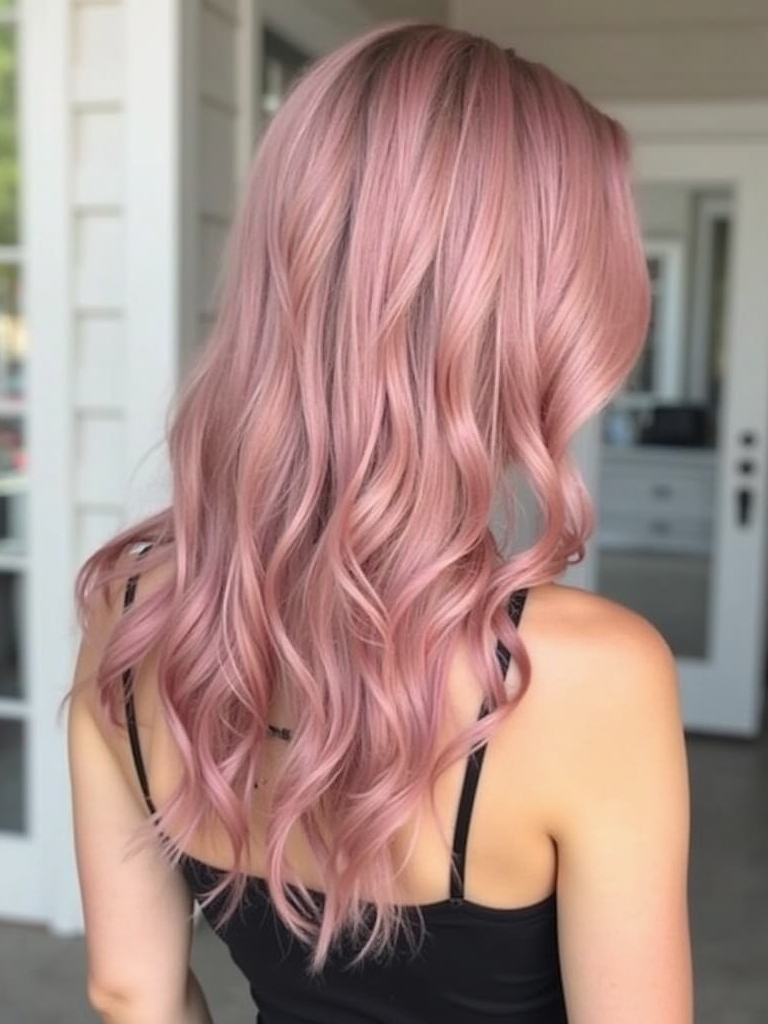Pink Hair Color Ideas in the Back: Dusty Rose Undercut