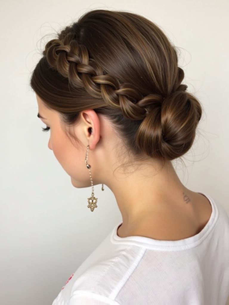 Braids Hair Styles Updo: Ladder Braid Updo