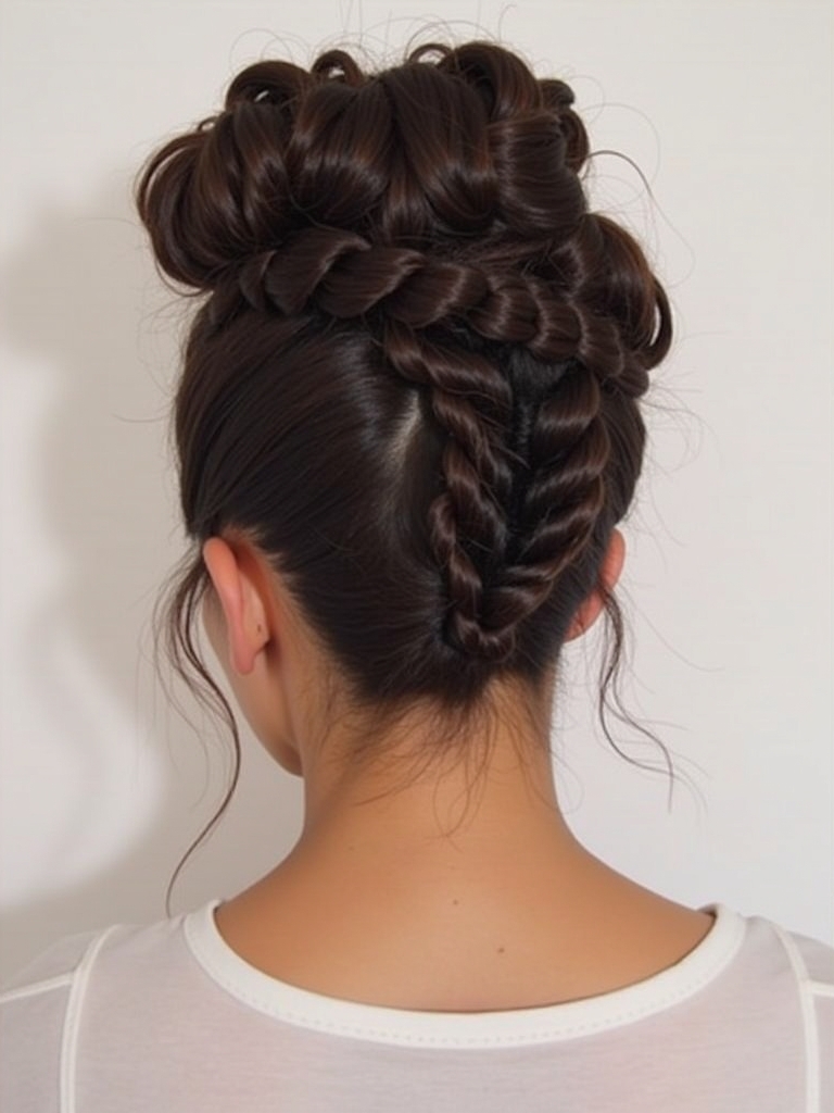 Braids Hair Styles Updo: Cornrow Updo