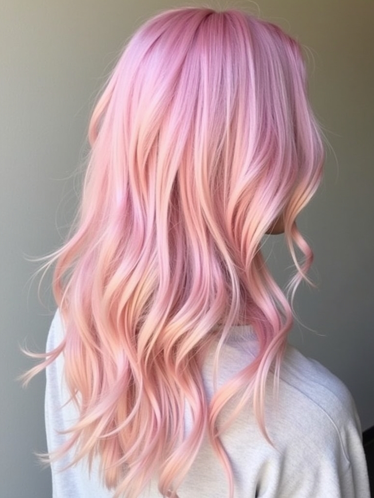 Pink Hair Color Ideas in the Back: Candy Floss Cloud
