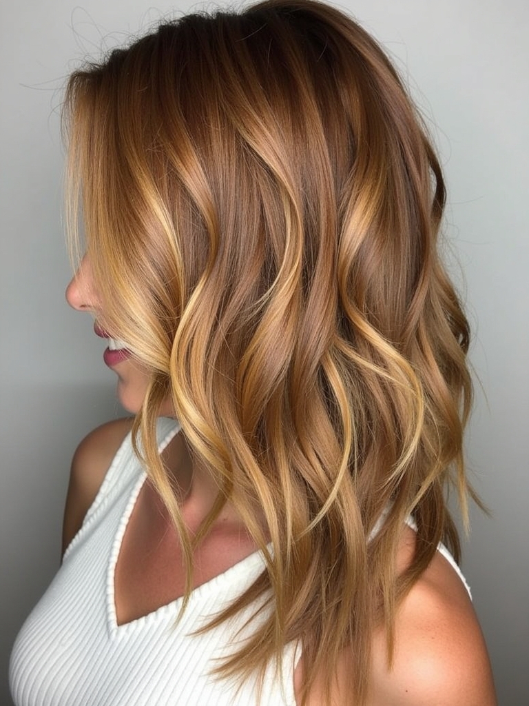 Caramel Swirl Fall Hair Color