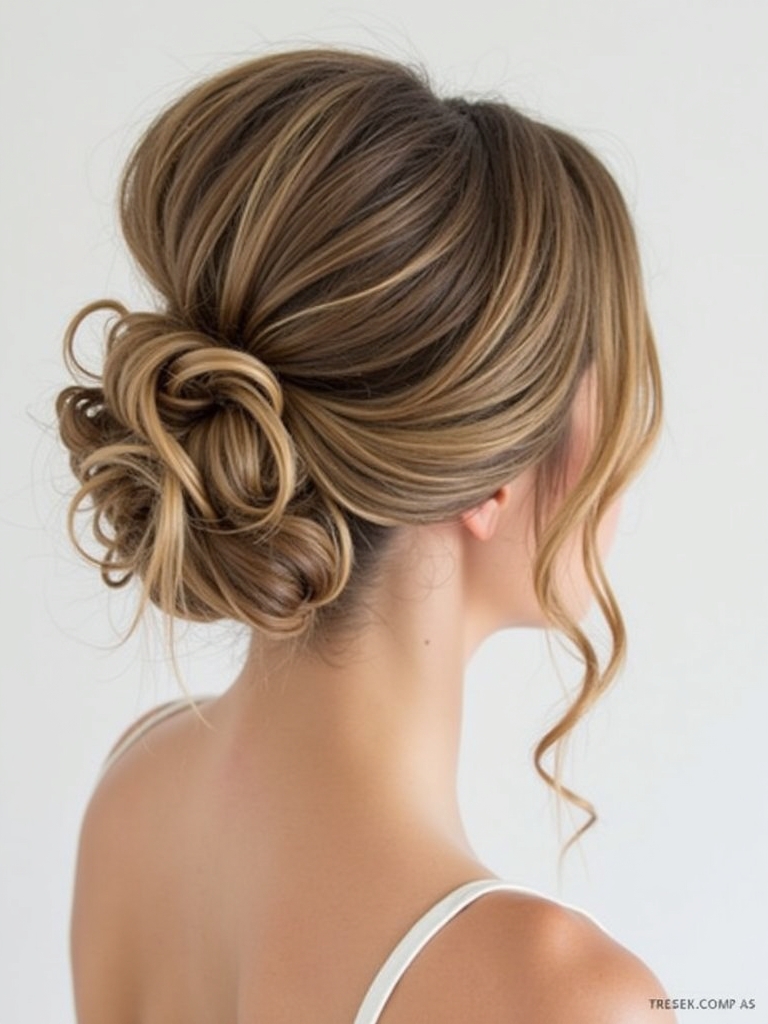 Half Up Half Down Bridesmaid Hair with a Side Part