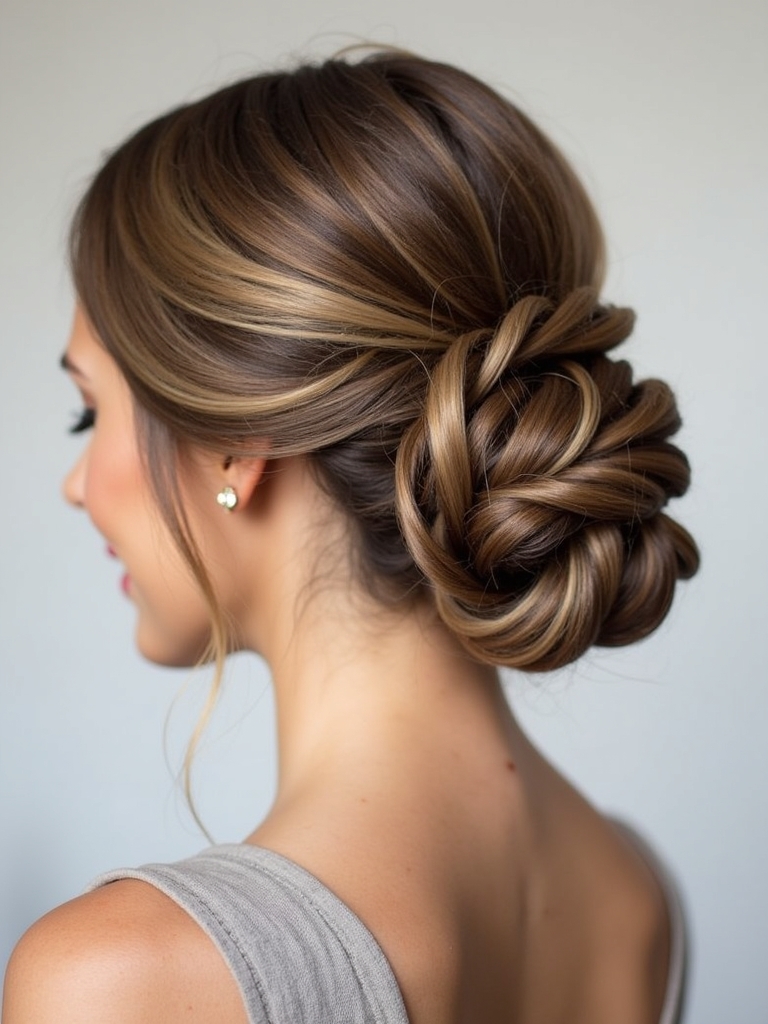 Mushroom Bronde Updo: Elegant and Refined