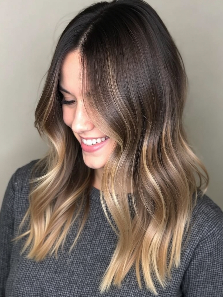 Mushroom Bronde with Lowlights: Enhanced Depth