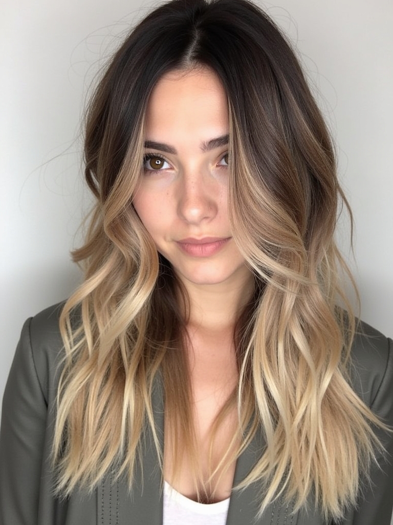 Mushroom Bronde with Root Smudge: Soft Transition