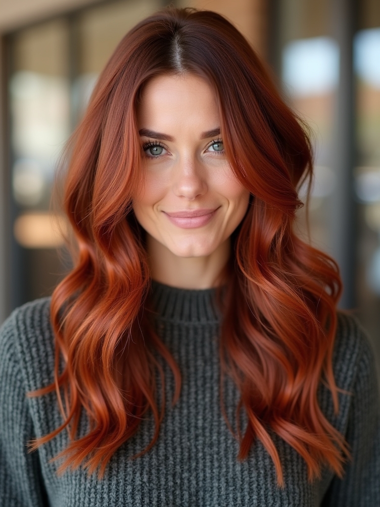 Spiced Auburn Fall Hair Color