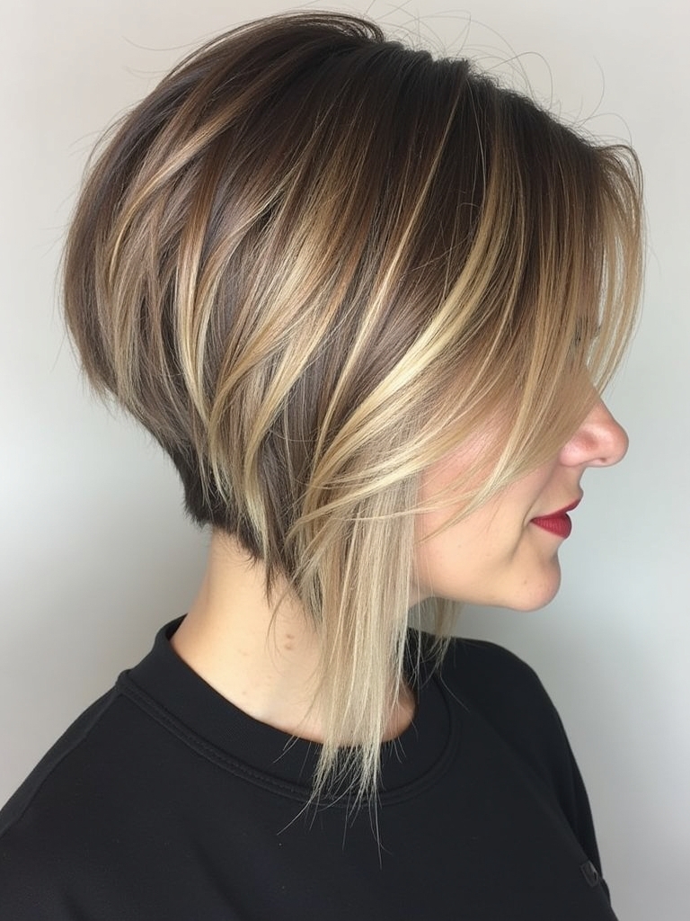 Mushroom Bronde with Inverted Bob: Structured Edge