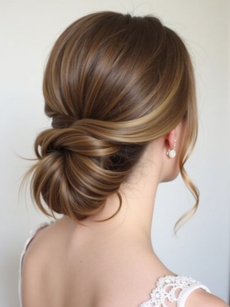 Half Up Half Down Bridesmaid Hair with a Side Sweep