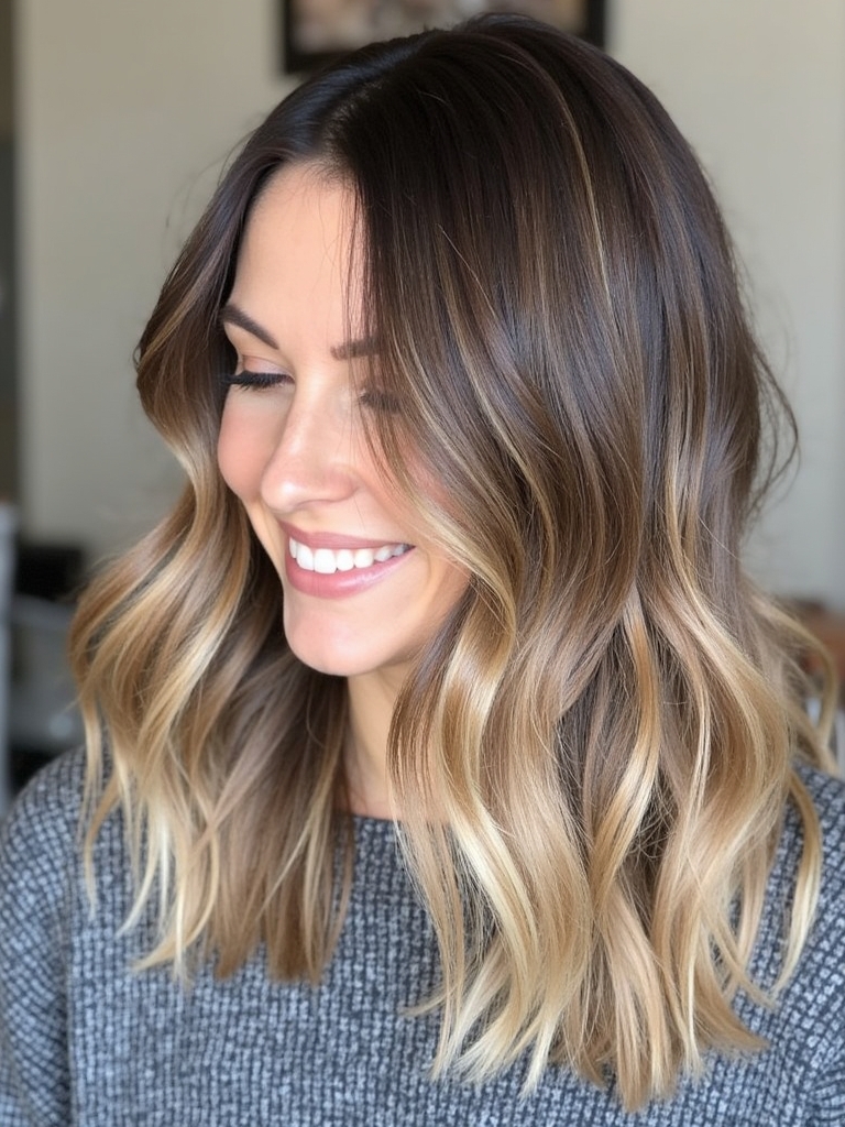 Mushroom Bronde Ombré: Gradual Lightness