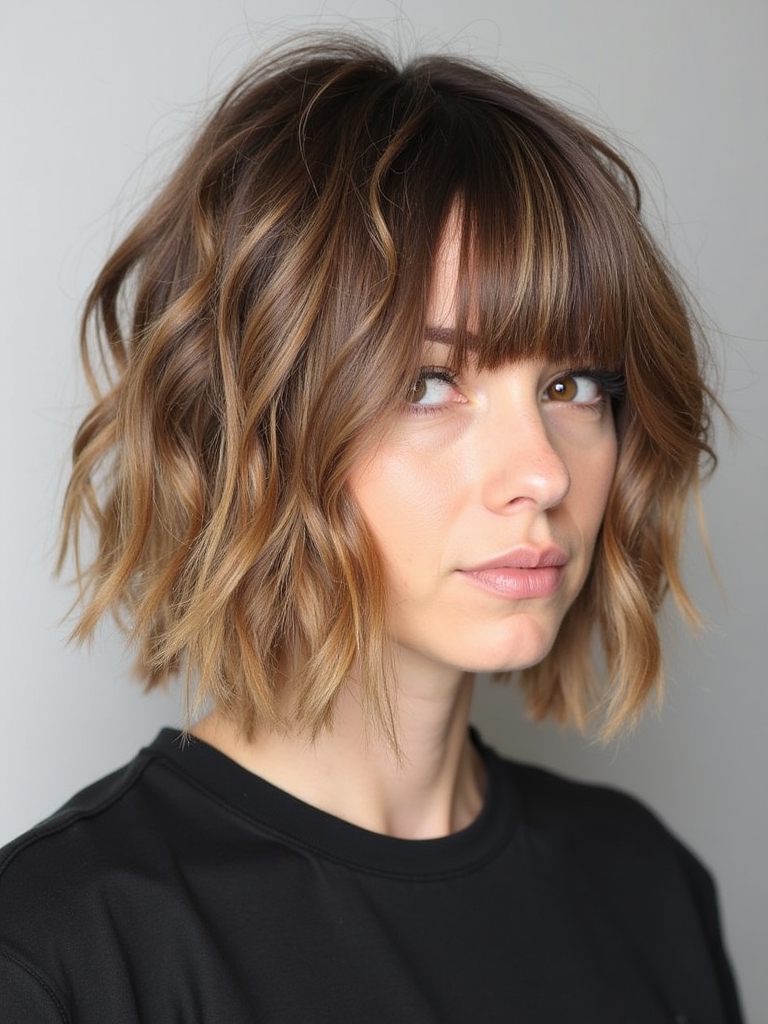 Mushroom Bronde Shag: Textured and Free