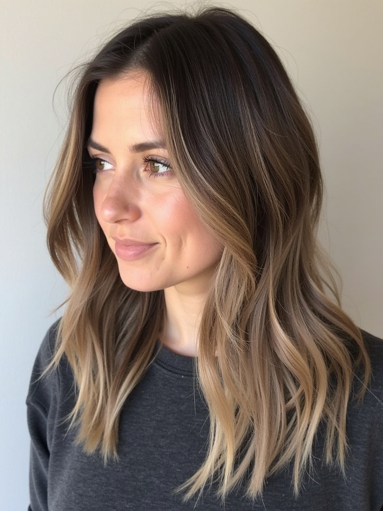 Mushroom Bronde with Money Piece: Bold Statement