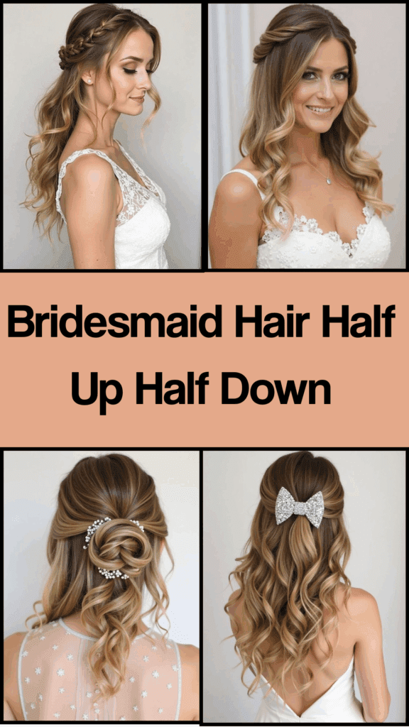 Bridesmaid Hair Half Up Half Down