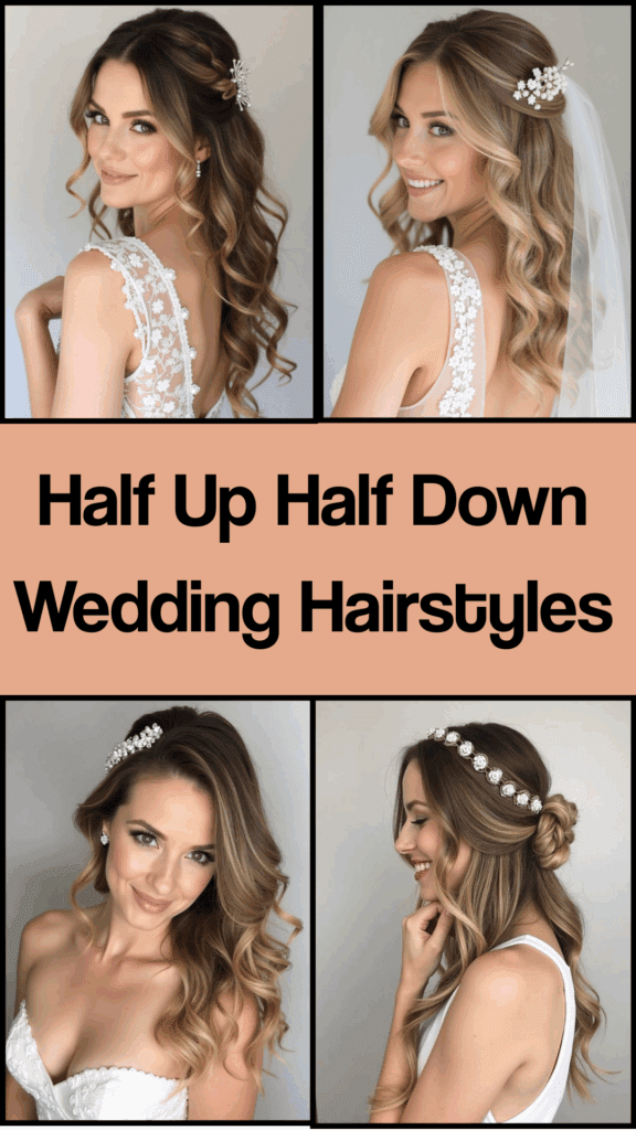 Half Up Half Down Wedding Hairstyles